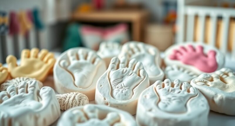 memorable baby handprint keepsakes