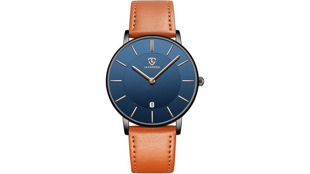 men s minimalist leather watch