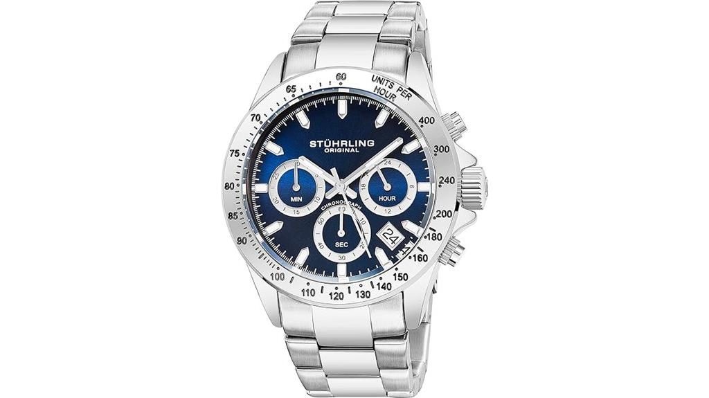 men s stainless steel chronograph