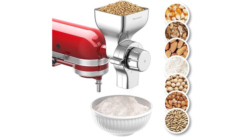 metal grain mill attachment