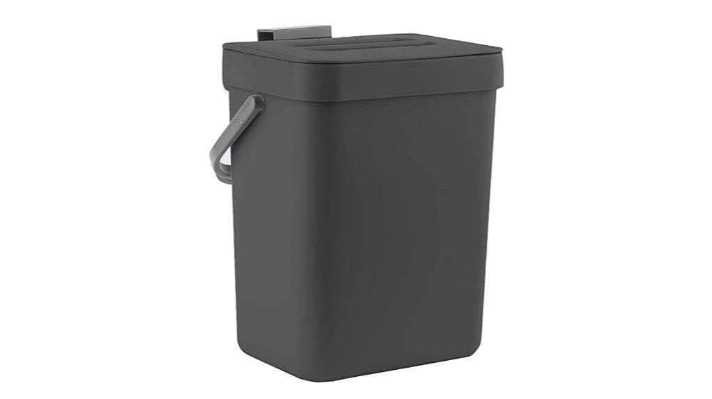 mini black countertop trash can