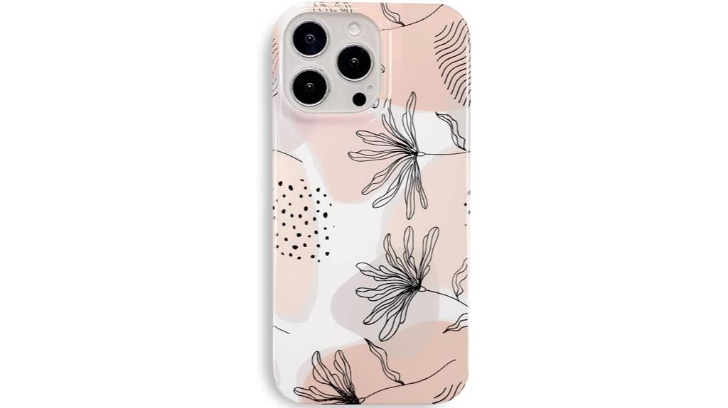 minimalist floral geometric case