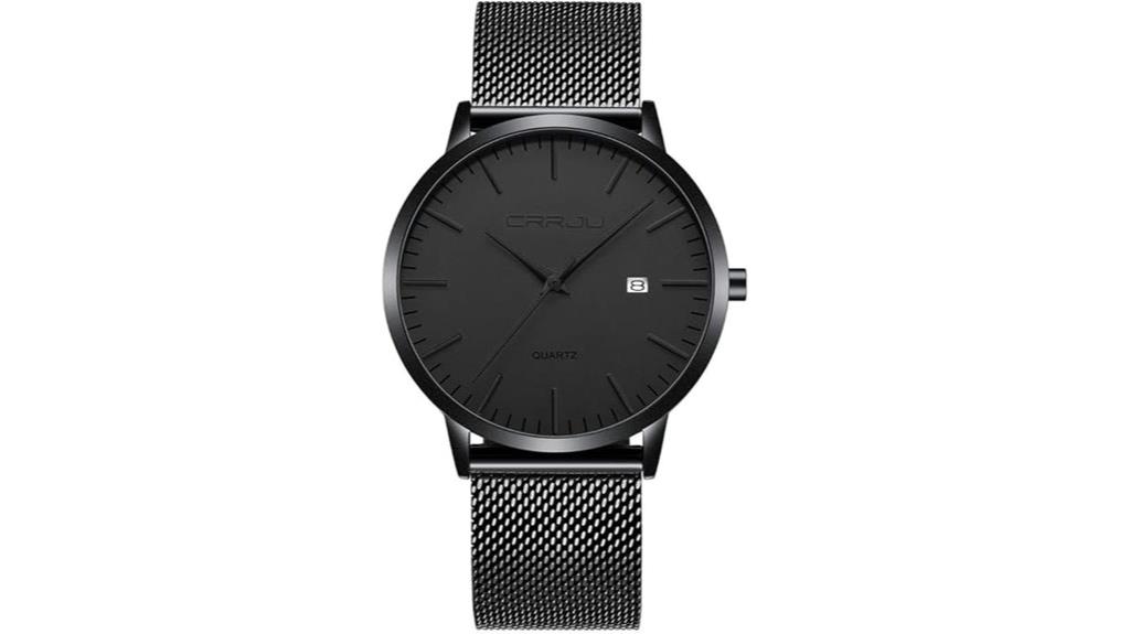 minimalist steel quartz watch