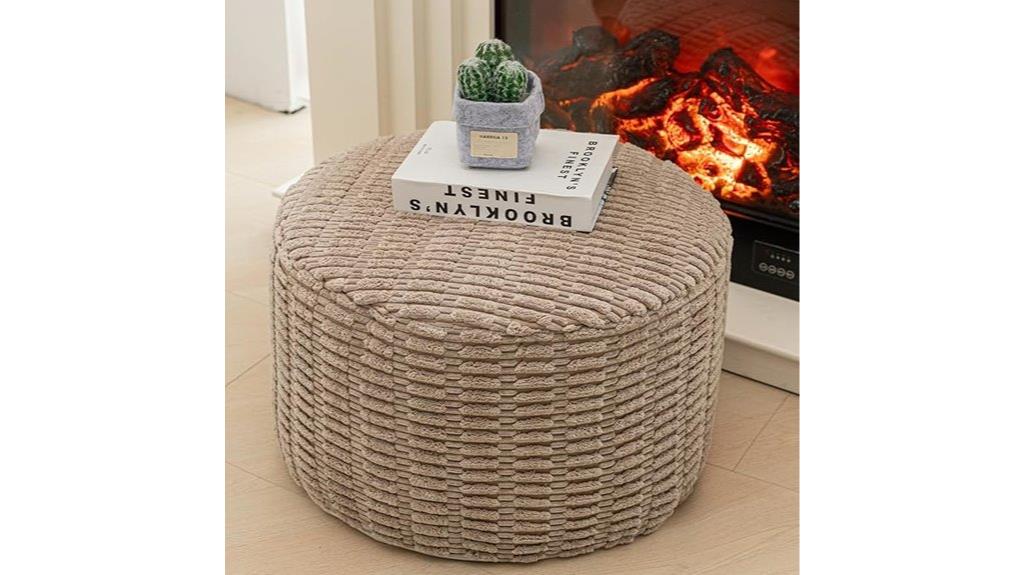modern foam filled ottoman