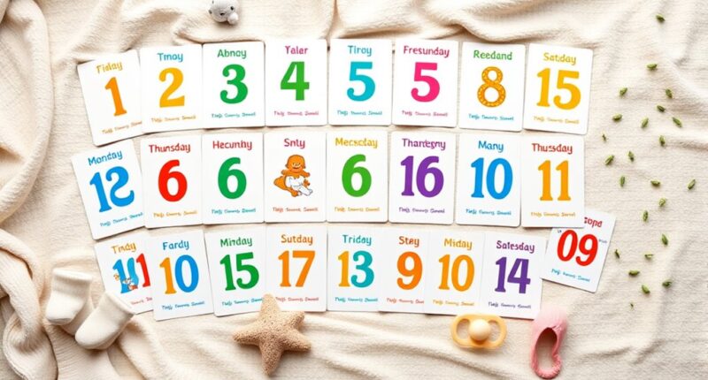 monthly baby milestone cards