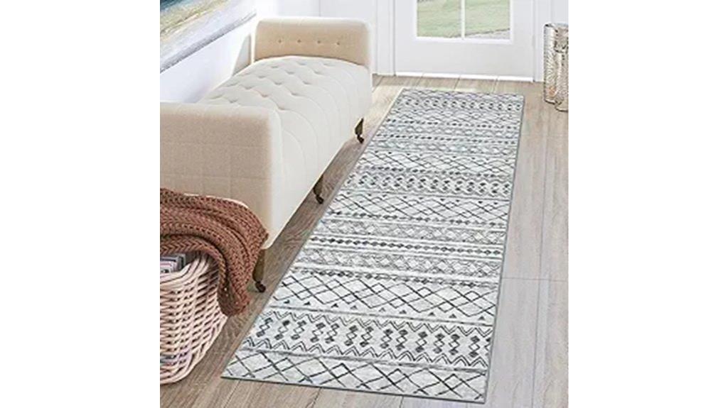 moroccan grey non slip rug