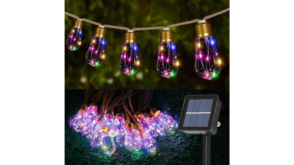 multicolor solar string lights