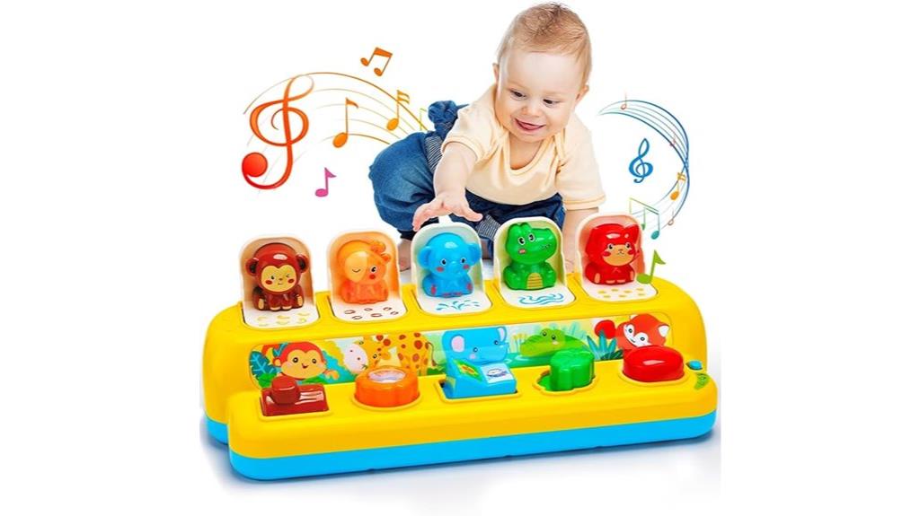 musical pop up animal toys
