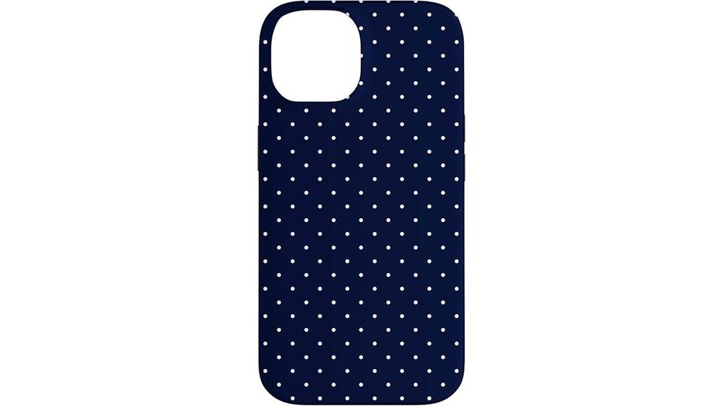 navy polka dot phone case