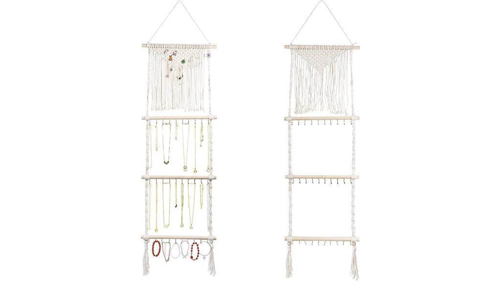 necklace hanging hook organizer