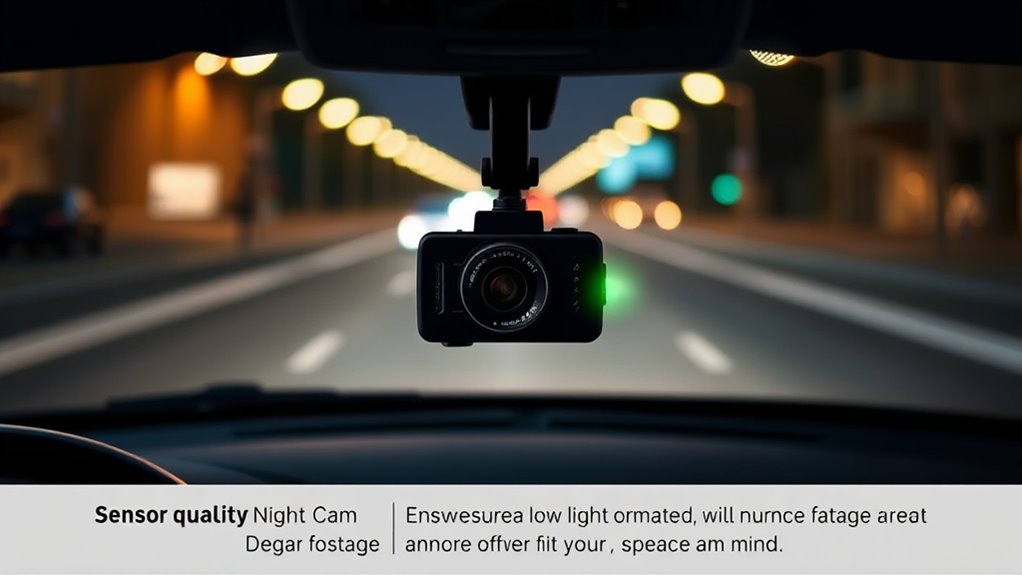 night vision dash cam features