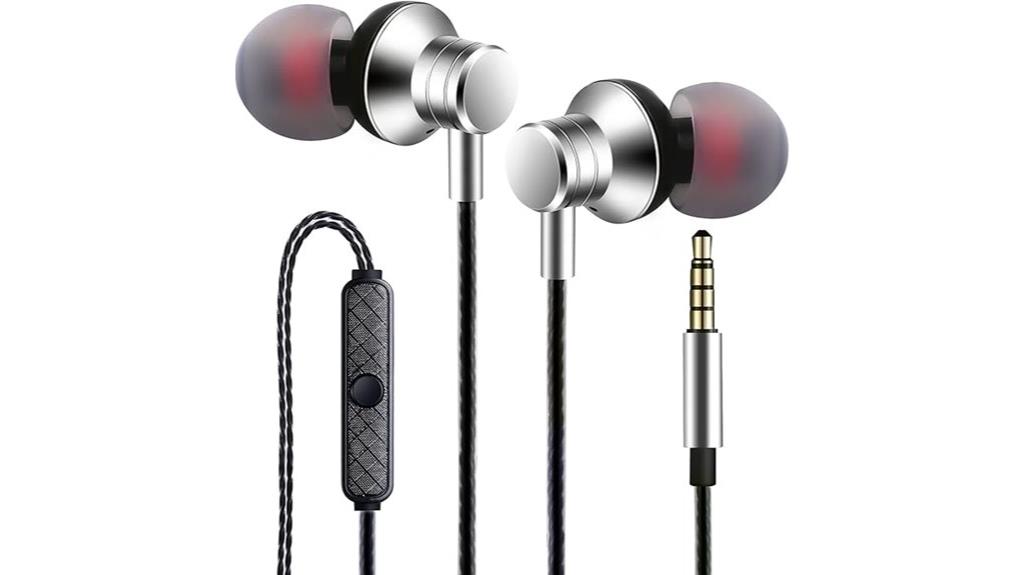 noise isolating wired earbuds