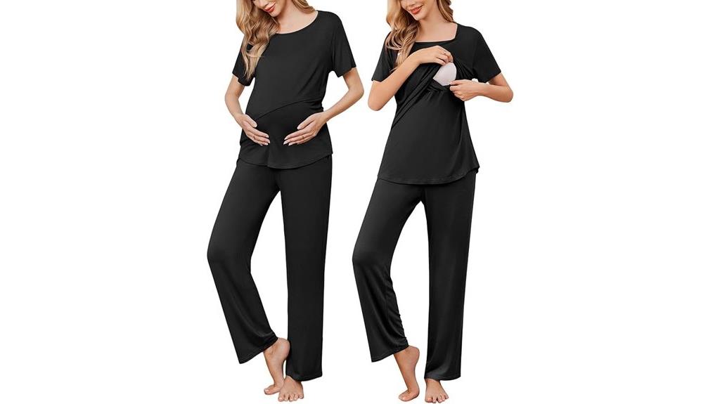 nursing pajamas with pockets