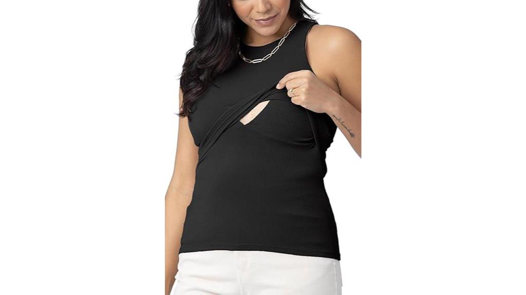 nursing tank with ribbing