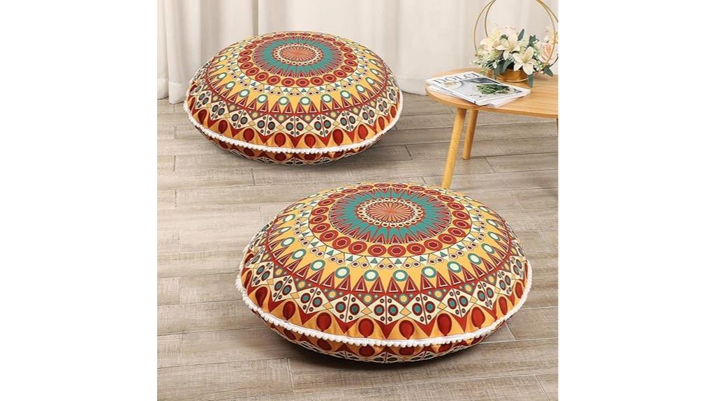 orange 32 inch meditation cushions