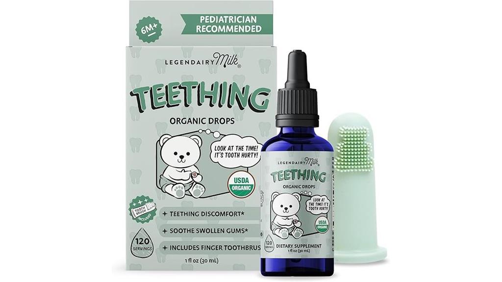 organic milk teething drops