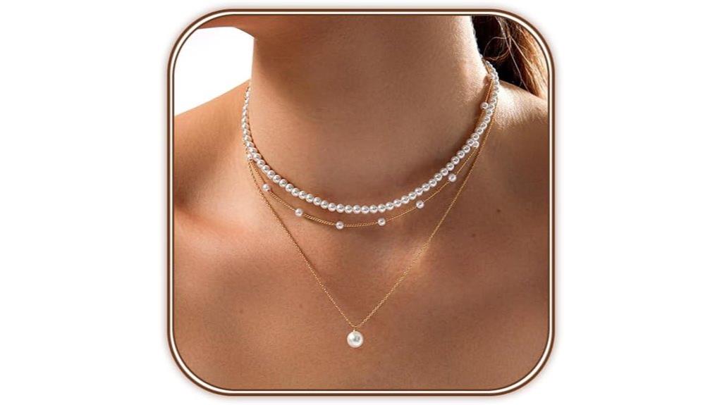 pearl necklace jewelry set