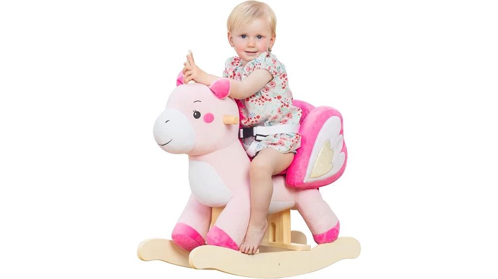 pink baby rocking horse