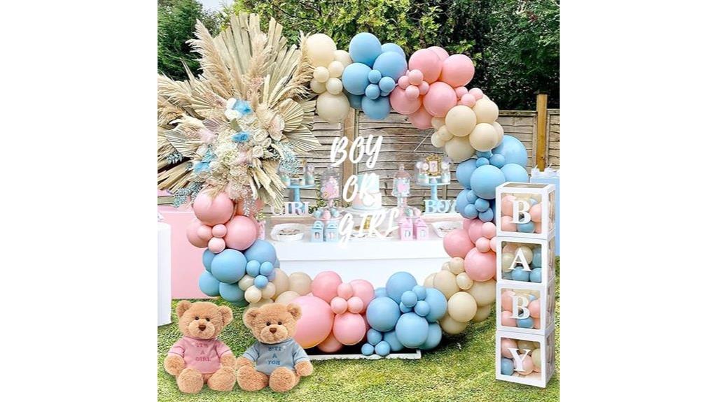pink blue balloons set