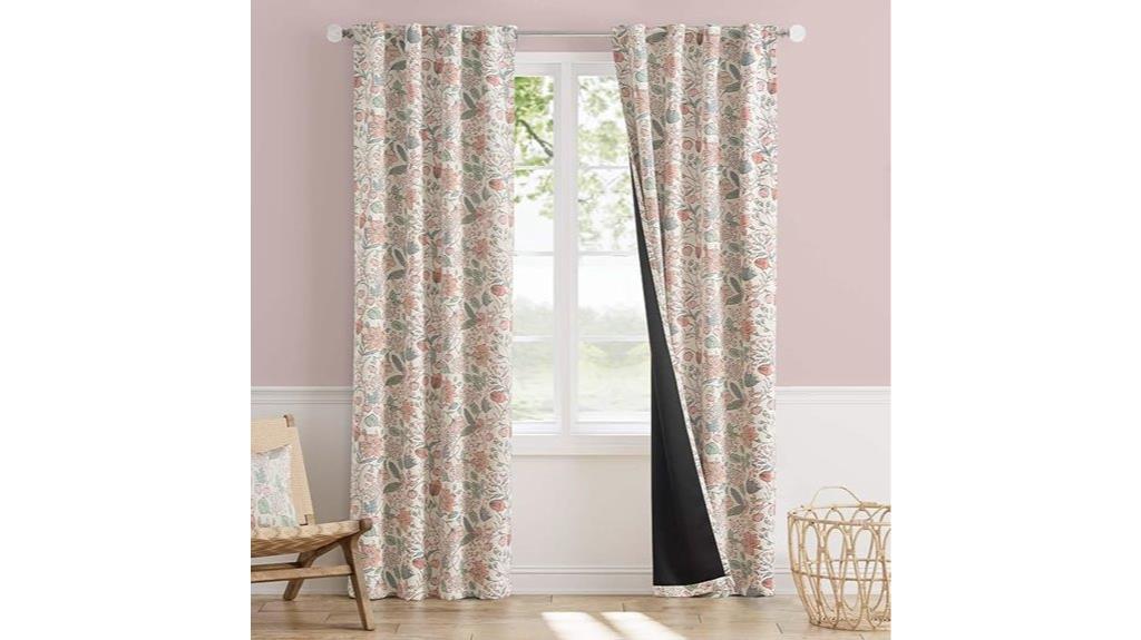 pink nursery curtains for girls