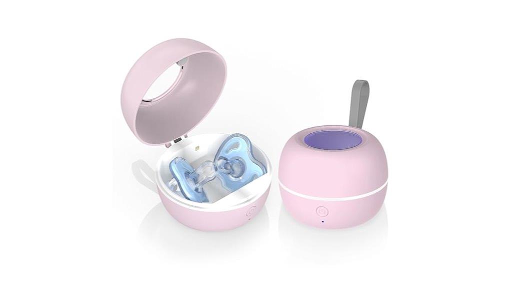 pink uv portable pacifier sanitizer