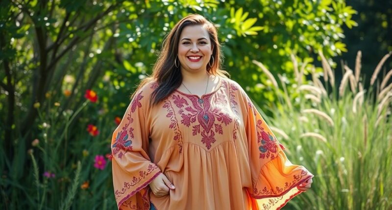plus size boho tops selection