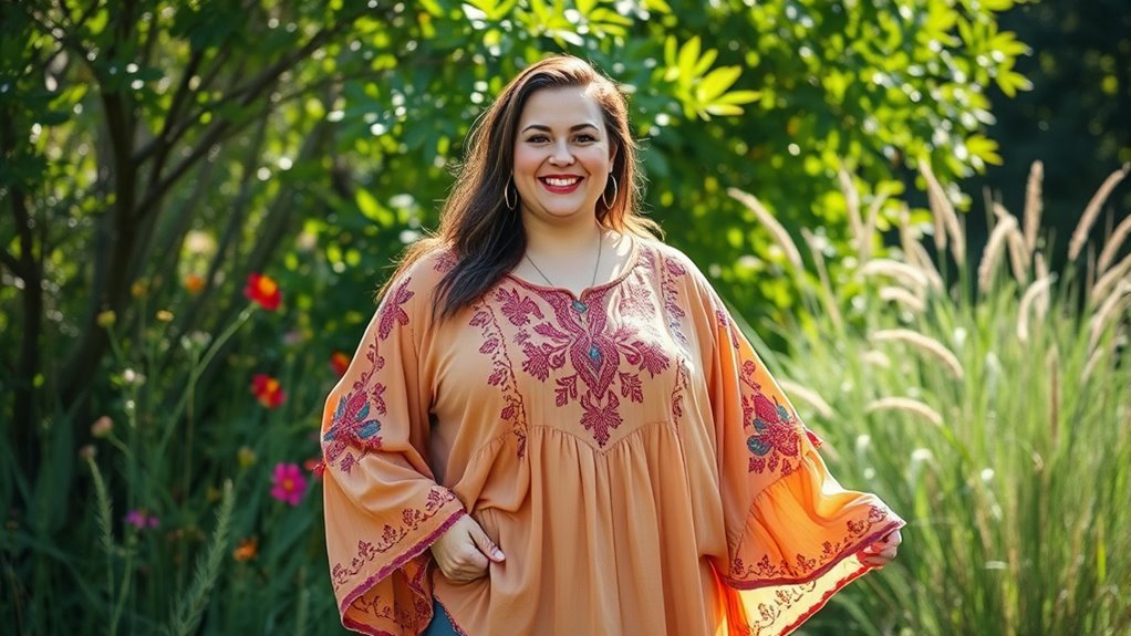 plus size boho tops selection