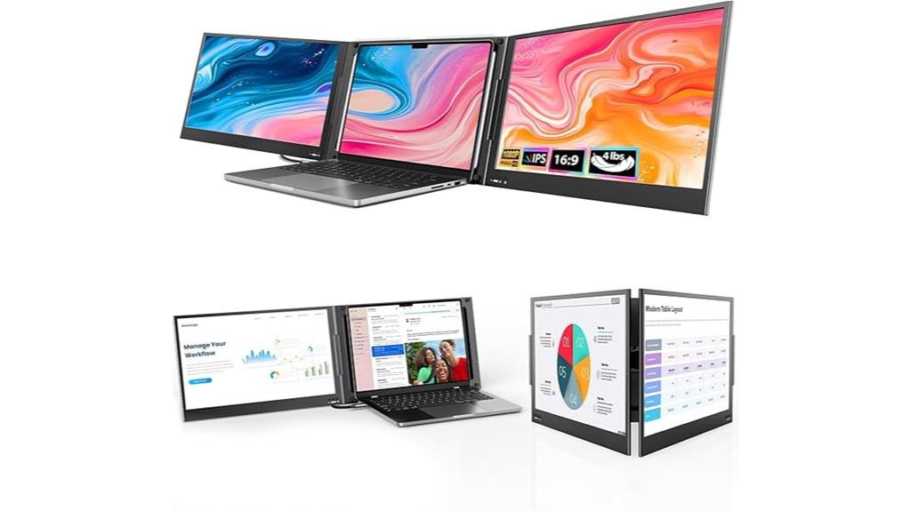 portable 15 6 triple monitor
