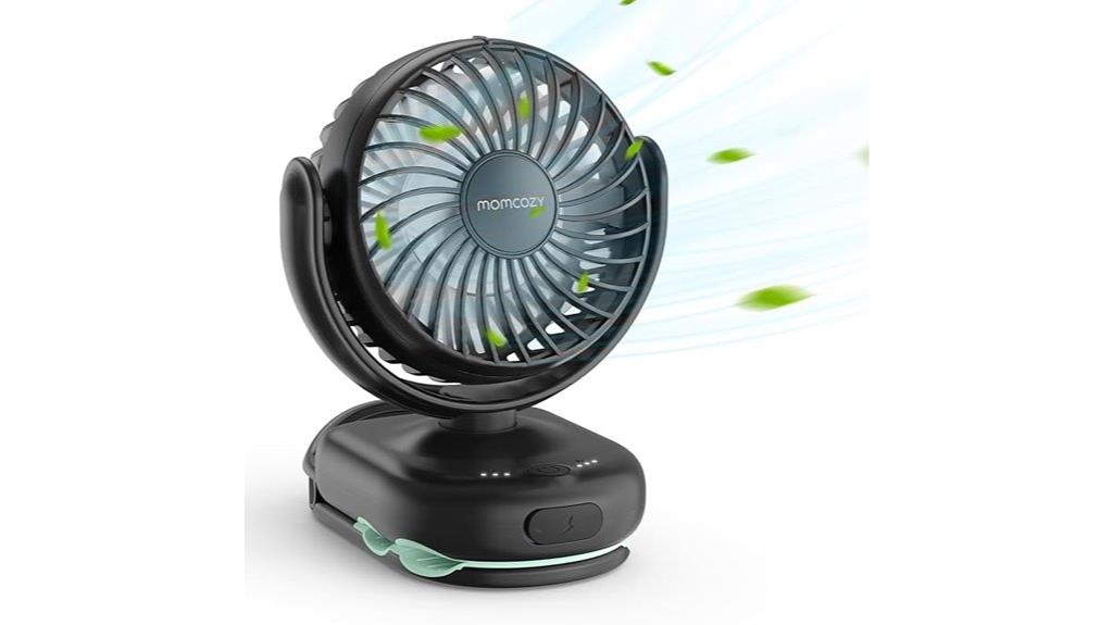 portable clip fan with four speeds