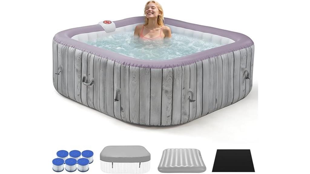 portable four to six person hot tub