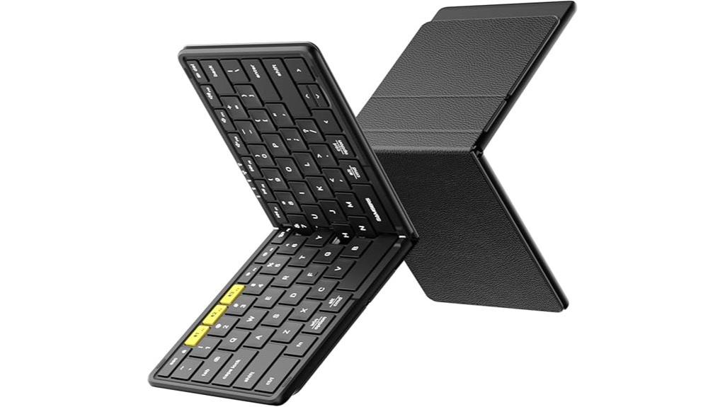 portable leather bluetooth keyboard