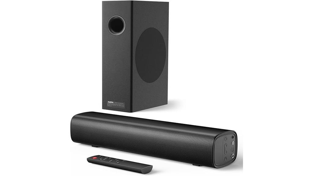 powerful 70w soundbar with subwoofers