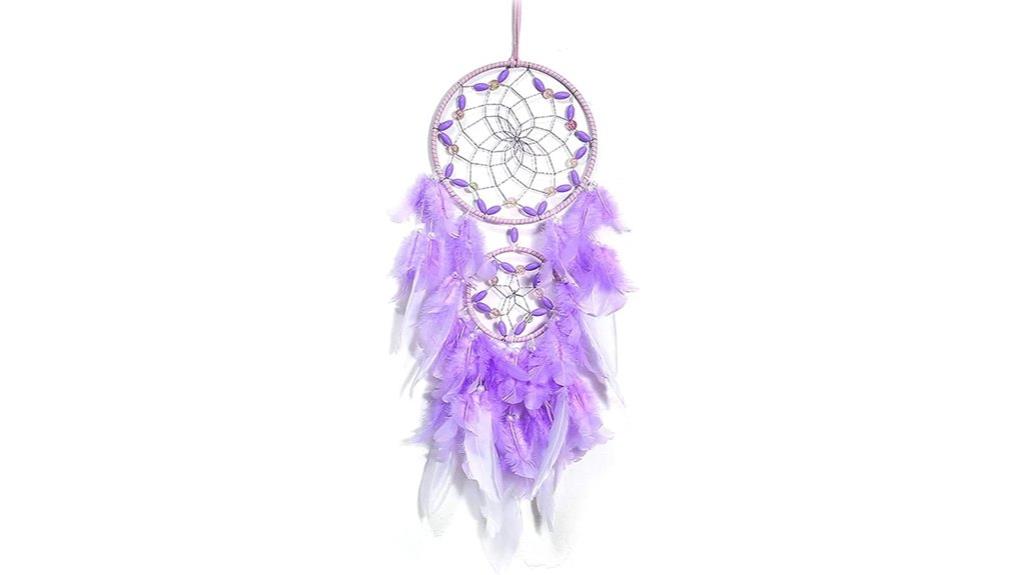 purple feather wall decor