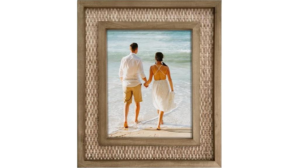 rattan wood 8x10 frame