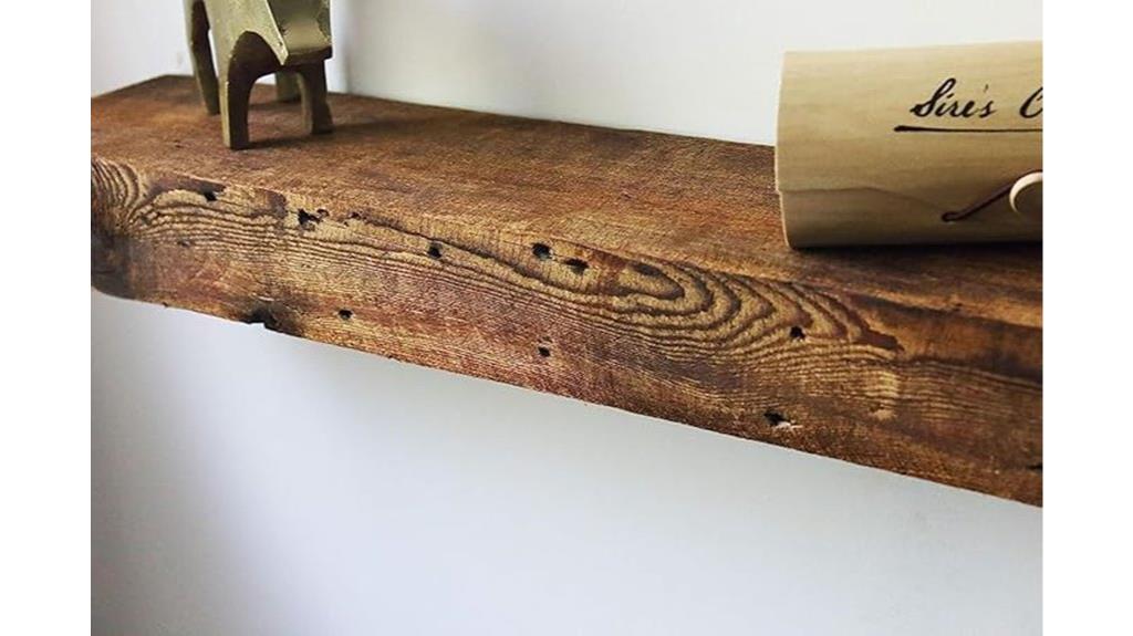 reclaimed modern timber shelf