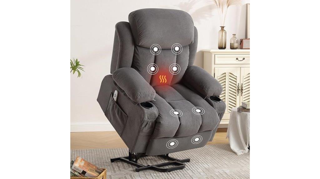 recliner with massage and heating