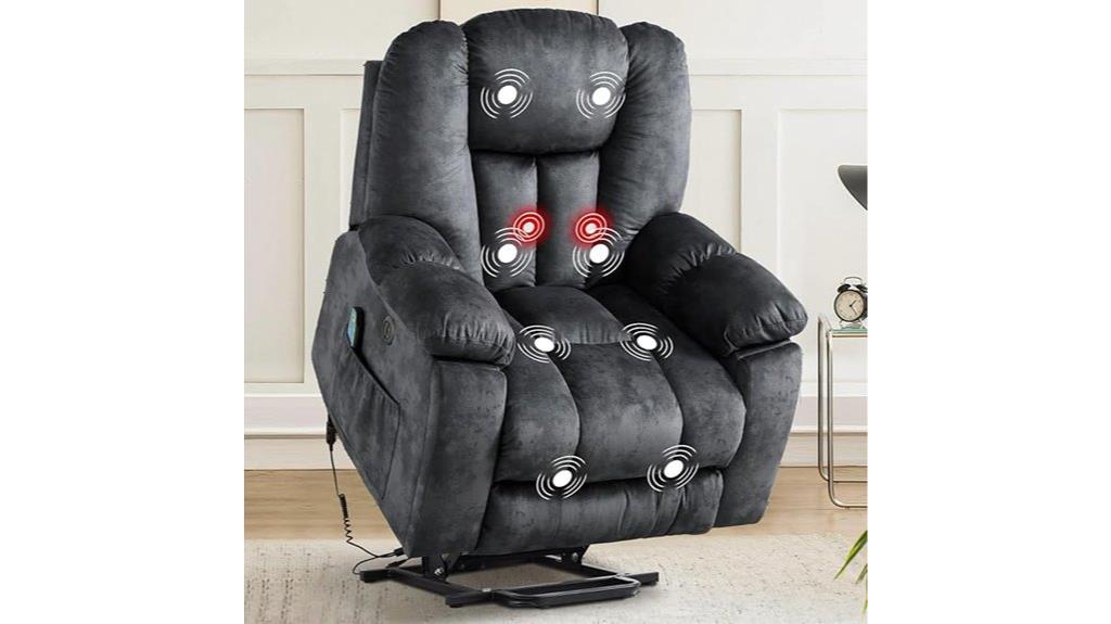 recliner with massage and usb