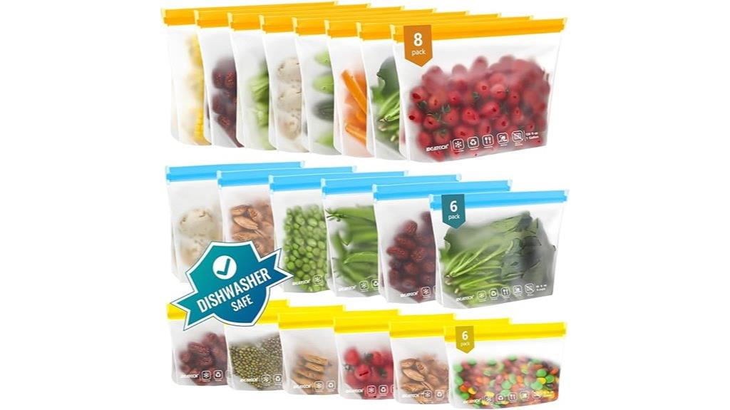 reusable leakproof food bags
