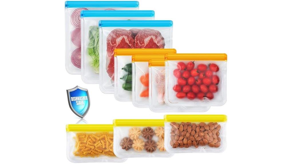reusable leakproof freezer bags
