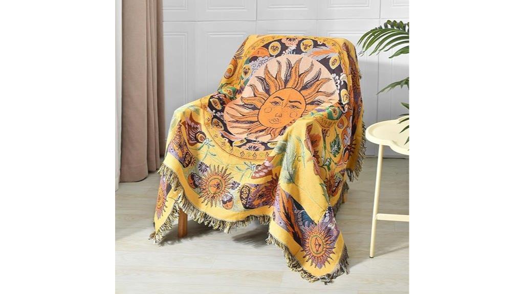reversible cotton boho blanket