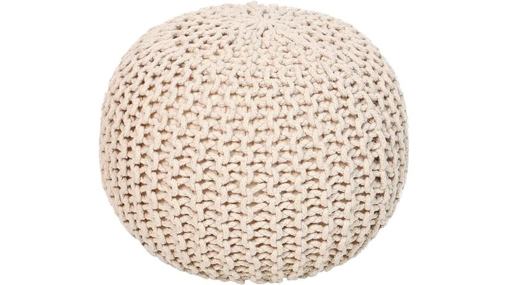 round upholstered ottoman