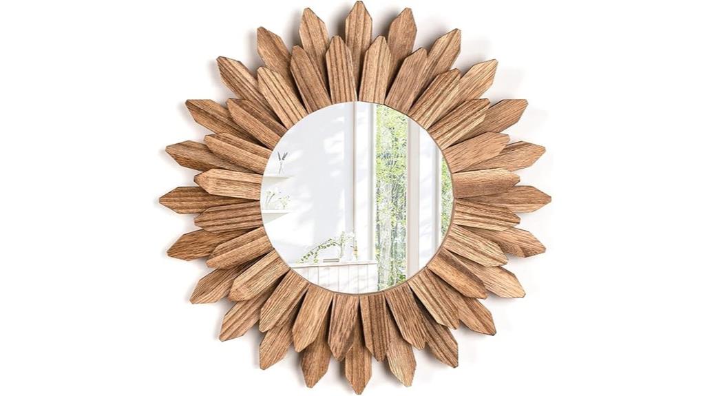 rustic sunburst farmhouse mirror