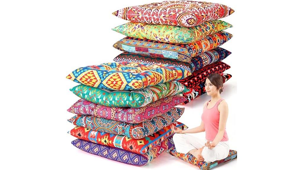 set of 12 bohemian cushions
