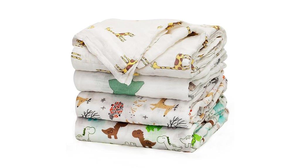 set of four swaddle blankets