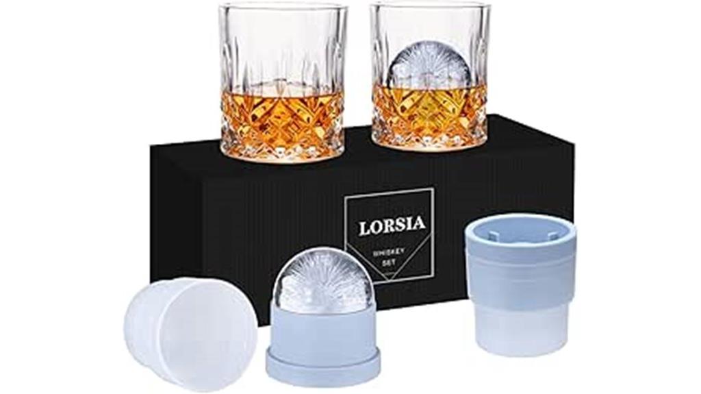 set of four whiskey glasses