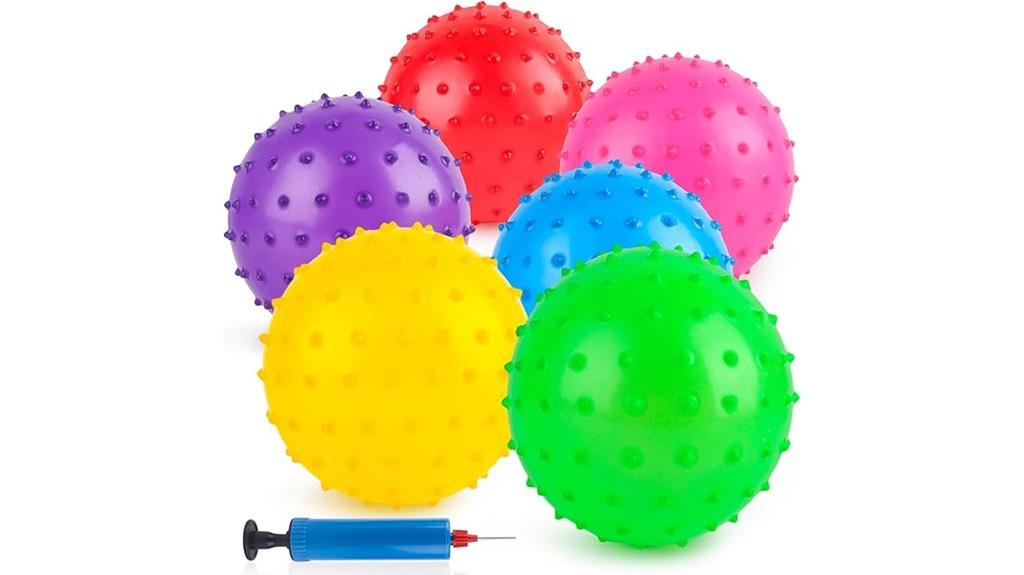 set of six bouncy baby balls