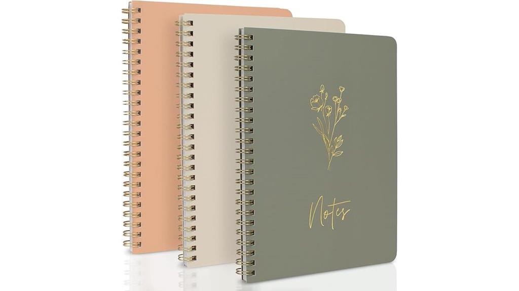 set of three decorative notebooks