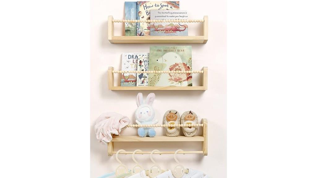 set of three floating shelves