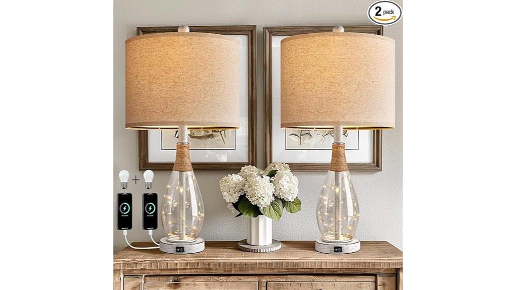 set of two lamps