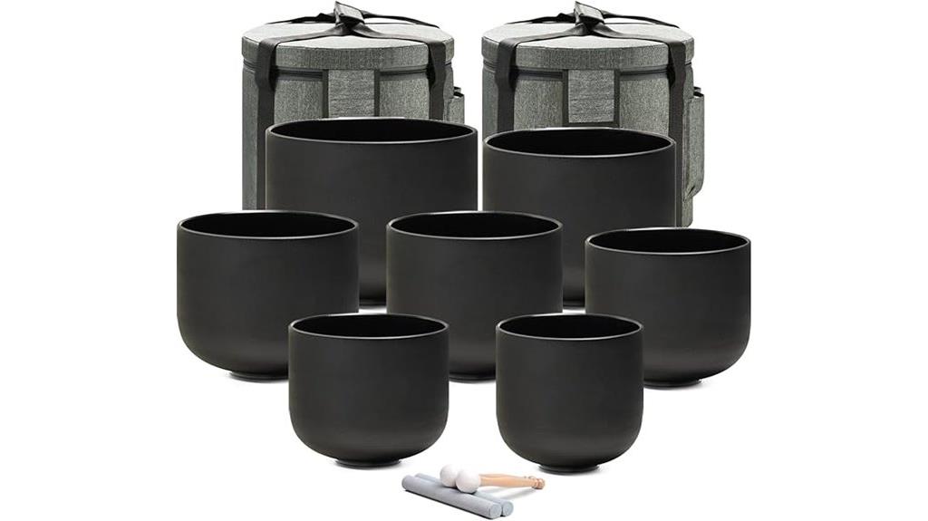 seven chakra crystal bowls